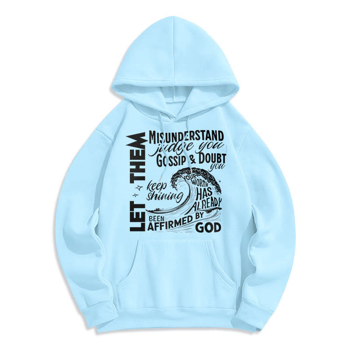 Christianartworkshop Sweat à capuche en polyester doublé polaire, style moderne affirmé par Dieu - Bleu - 2XL - image 25