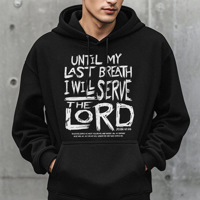 Sweat à capuche en polyester doublé polaire « Je servirai le Seigneur » style Christianartworkshop - image 8