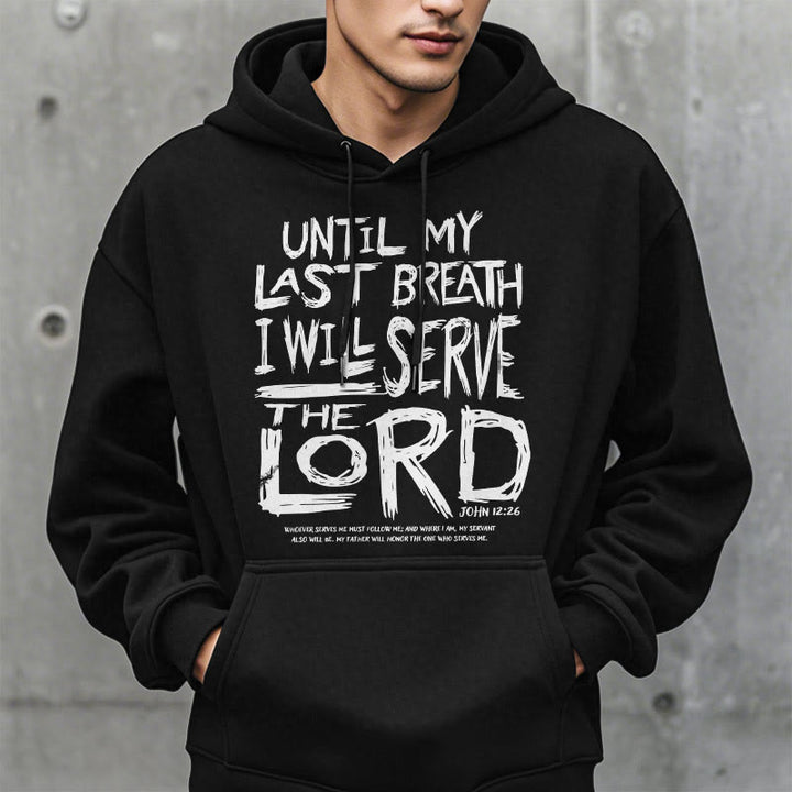Sweat à capuche en polyester doublé polaire « Je servirai le Seigneur » style Christianartworkshop - image 8