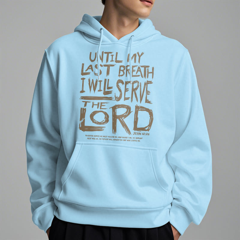 Sweat à capuche en polyester doublé polaire « Je servirai le Seigneur » style Christianartworkshop - image 22