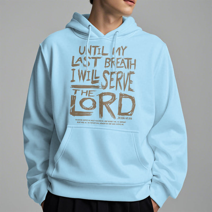 Sweat à capuche en polyester doublé polaire « Je servirai le Seigneur » style Christianartworkshop - image 22