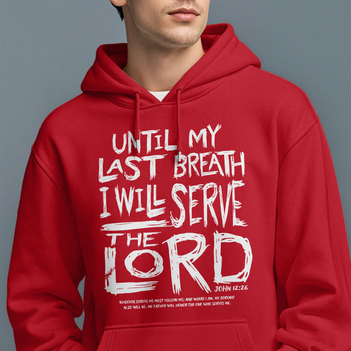 Sweat à capuche en polyester doublé polaire « Je servirai le Seigneur » style Christianartworkshop - image 29