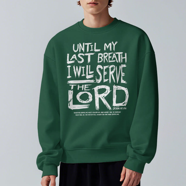 Sweat-shirt en polyester doublé polaire « Je servirai le Seigneur » style Christianartworkshop - image 23