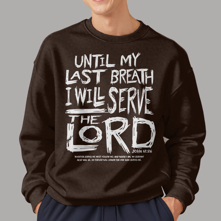 Sweat-shirt en polyester doublé polaire « Je servirai le Seigneur » style Christianartworkshop - image 17