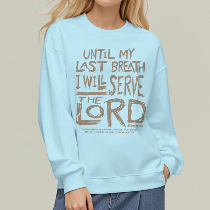 Sweat-shirt en polyester doublé polaire « Je servirai le Seigneur » style Christianartworkshop - image 27