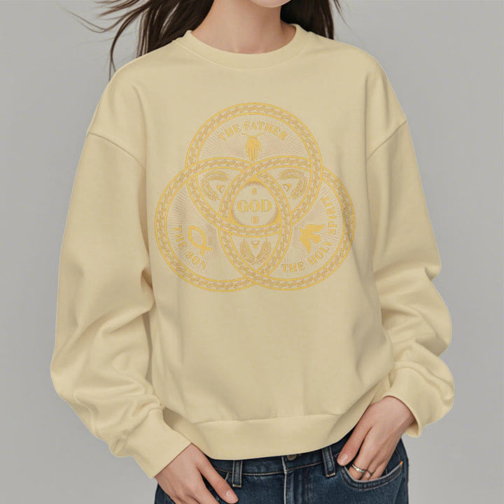 Sweat-shirt en polyester doublé polaire style classique « Sainte Trinité » de Christianartworkshop - image 12
