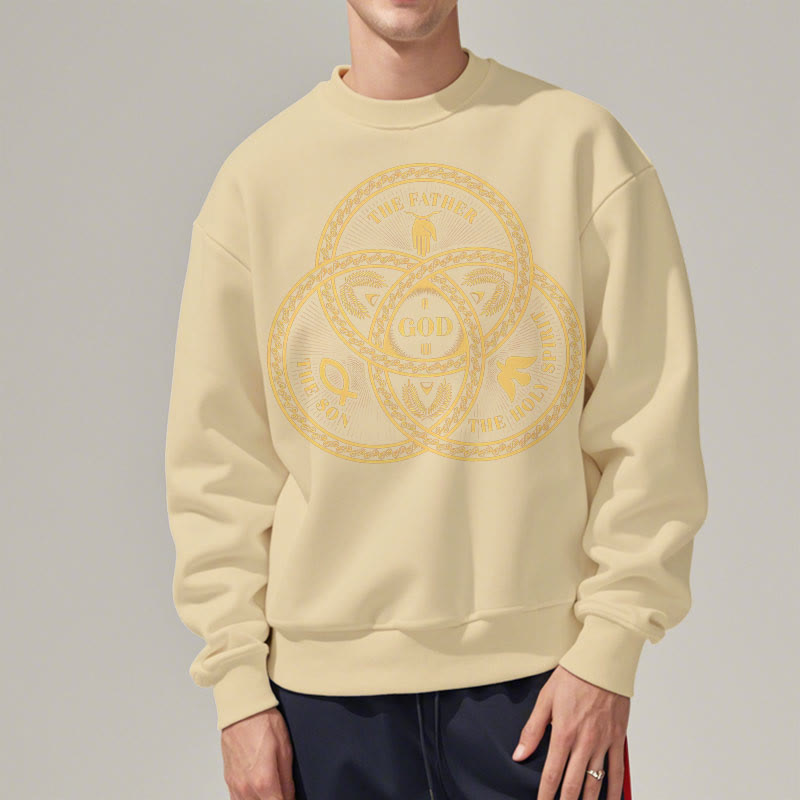 Sweat-shirt en polyester doublé polaire style classique « Sainte Trinité » de Christianartworkshop - image 13