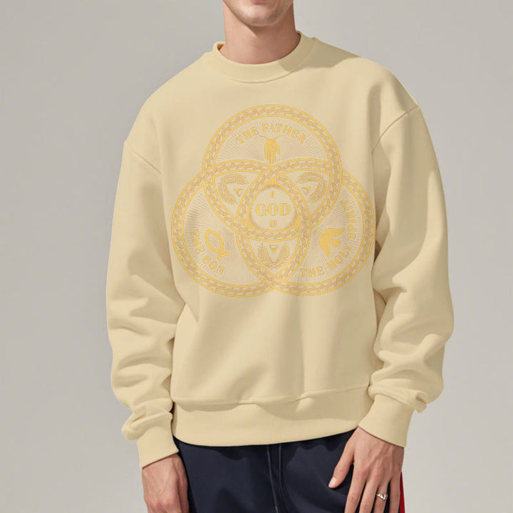 Sweat-shirt en polyester doublé polaire style classique « Sainte Trinité » de Christianartworkshop - image 13