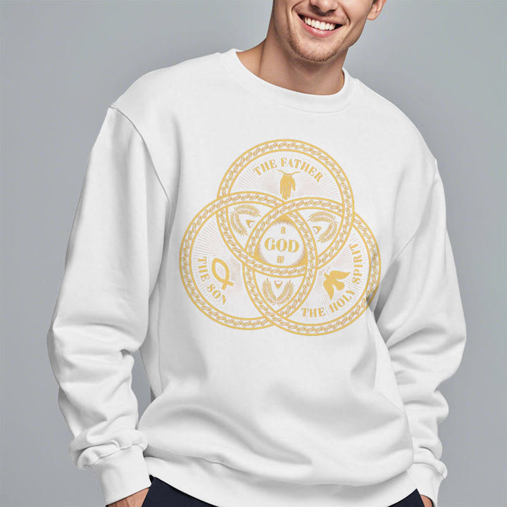 Sweat-shirt en polyester doublé polaire style classique « Sainte Trinité » de Christianartworkshop - image 8