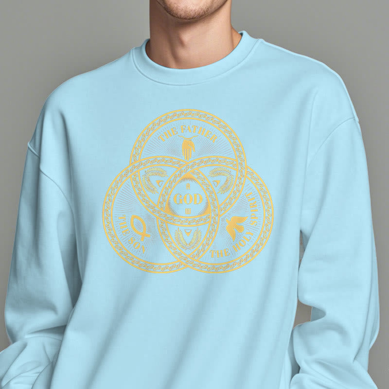 Sweat-shirt en polyester doublé polaire style classique « Sainte Trinité » de Christianartworkshop - image 28