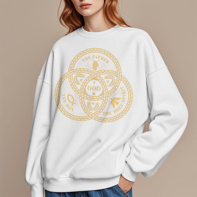 Sweat-shirt en polyester doublé polaire style classique « Sainte Trinité » de Christianartworkshop - image 7