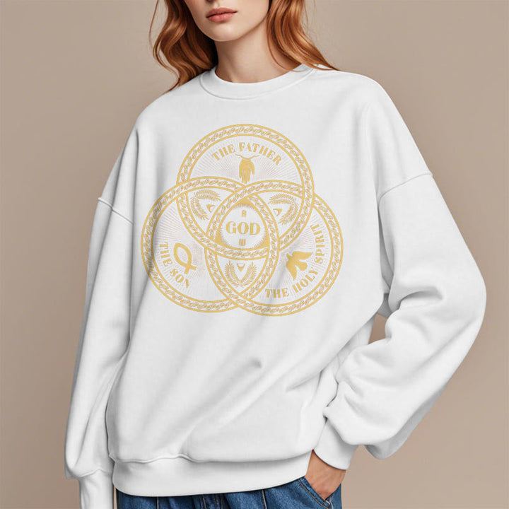 Sweat-shirt en polyester doublé polaire style classique « Sainte Trinité » de Christianartworkshop - image 7