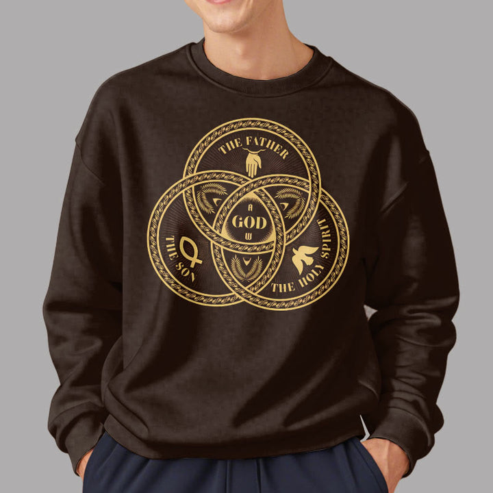 Sweat-shirt en polyester doublé polaire style classique « Sainte Trinité » de Christianartworkshop - image 17