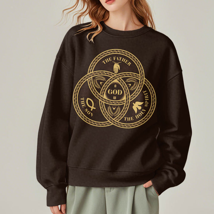 Sweat-shirt en polyester doublé polaire style classique « Sainte Trinité » de Christianartworkshop - image 18