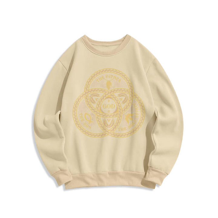 Sweat-shirt en polyester doublé polaire style classique « Sainte Trinité » de Christianartworkshop - Beige - 2XL - image 10