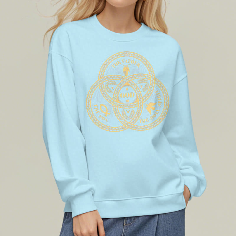 Sweat-shirt en polyester doublé polaire style classique « Sainte Trinité » de Christianartworkshop - image 27
