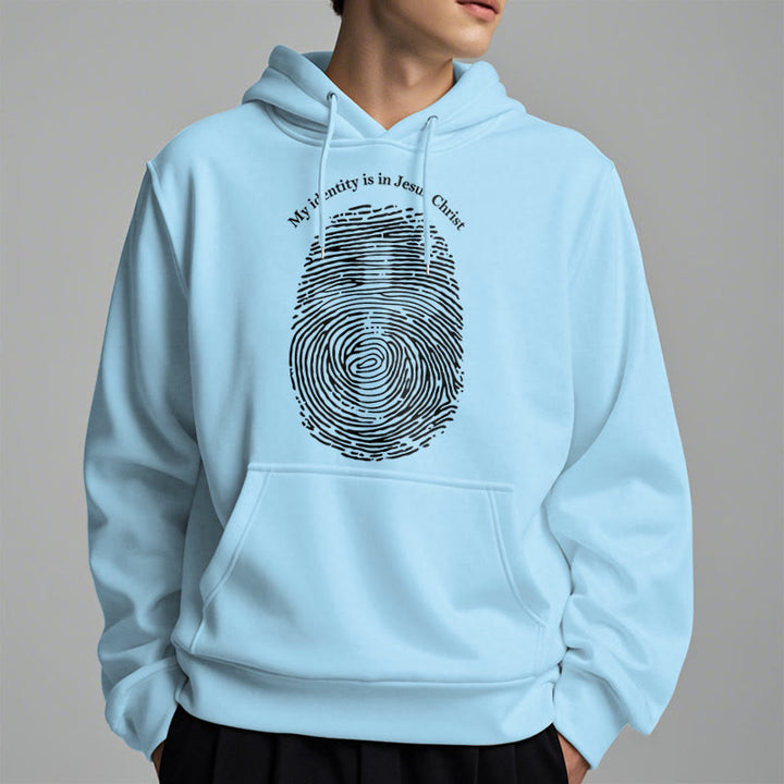 Christianartworkshop Sweat à capuche en polyester doublé polaire style classique « Mon identité est en Jésus-Christ » - image 28