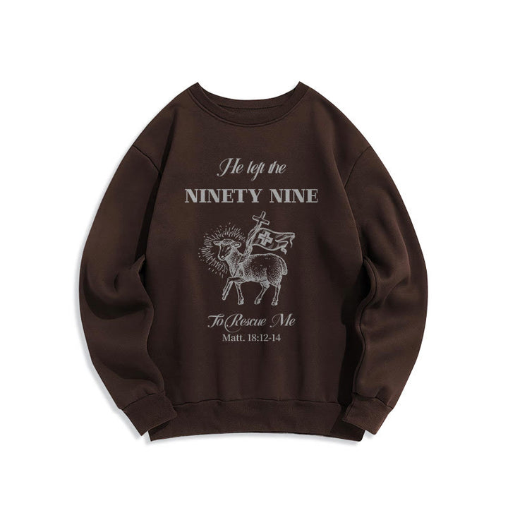 Sweat-shirt en polyester doublé polaire « Il a quitté les 99 » de Christianartworkshop - Brun - 2XL - image 15