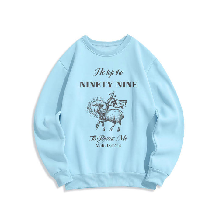 Sweat-shirt en polyester doublé polaire « Il a quitté les 99 » de Christianartworkshop - Bleu - 2XL - image 25