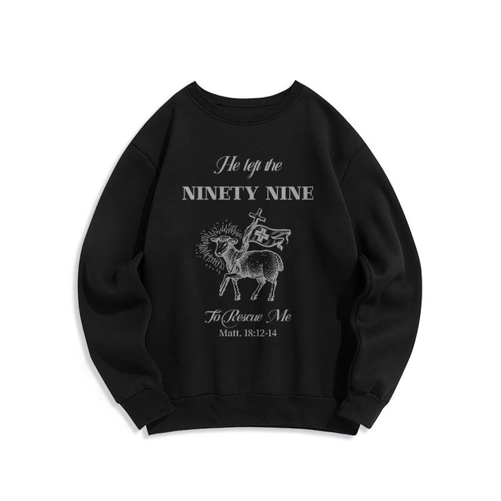 Sweat-shirt en polyester doublé polaire « Il a quitté les 99 » de Christianartworkshop - Noir - 2XL - image 5