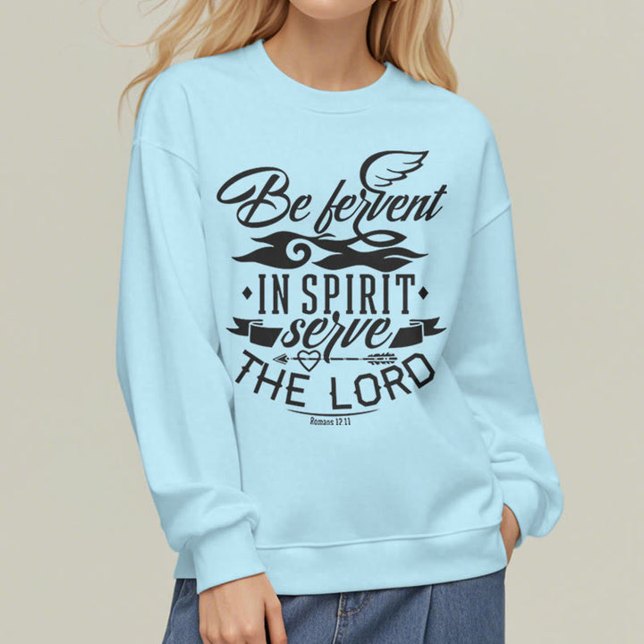 Christianartworkshop Style moderne Soyez fervent dans l'esprit Sweat-shirt en polyester doublé polaire - image 27