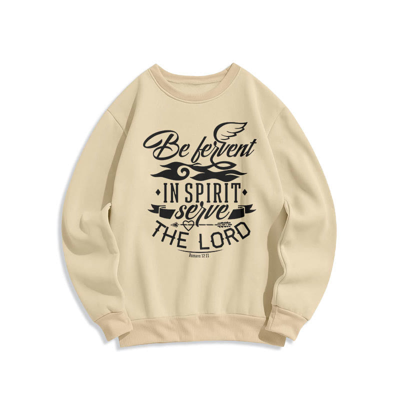 Christianartworkshop Style moderne Soyez fervent dans l'esprit Sweat-shirt en polyester doublé polaire - Beige - 2XL - image 10