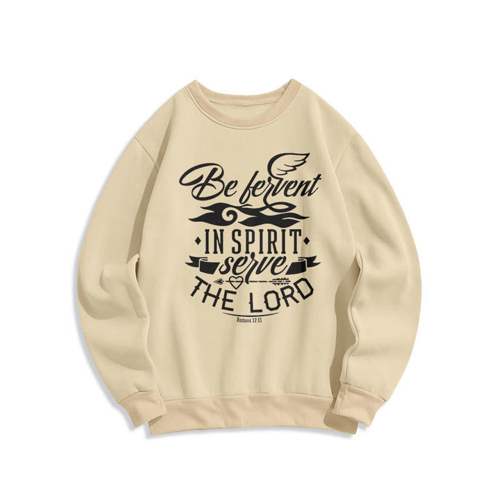 Christianartworkshop Style moderne Soyez fervent dans l'esprit Sweat-shirt en polyester doublé polaire - Beige - 2XL - image 10