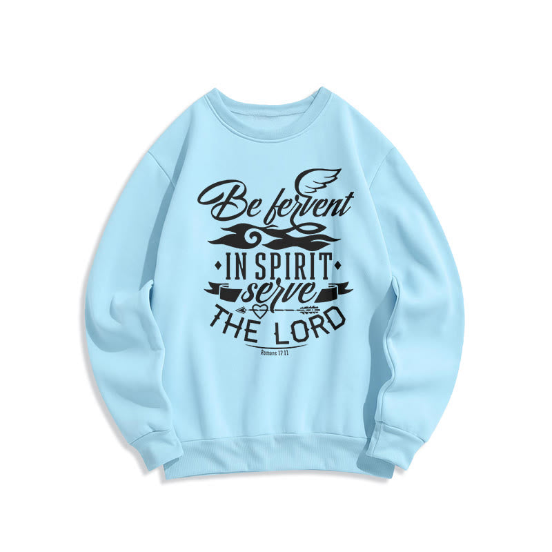 Christianartworkshop Style moderne Soyez fervent dans l'esprit Sweat-shirt en polyester doublé polaire - Bleu - 2XL - image 25