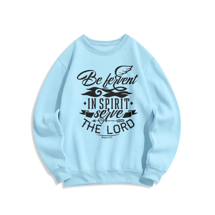 Christianartworkshop Style moderne Soyez fervent dans l'esprit Sweat-shirt en polyester doublé polaire - Bleu - 2XL - image 25
