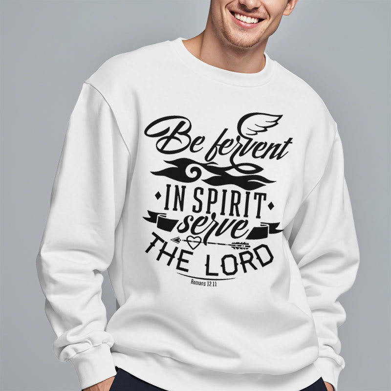 Christianartworkshop Style moderne Soyez fervent dans l'esprit Sweat-shirt en polyester doublé polaire - image 1