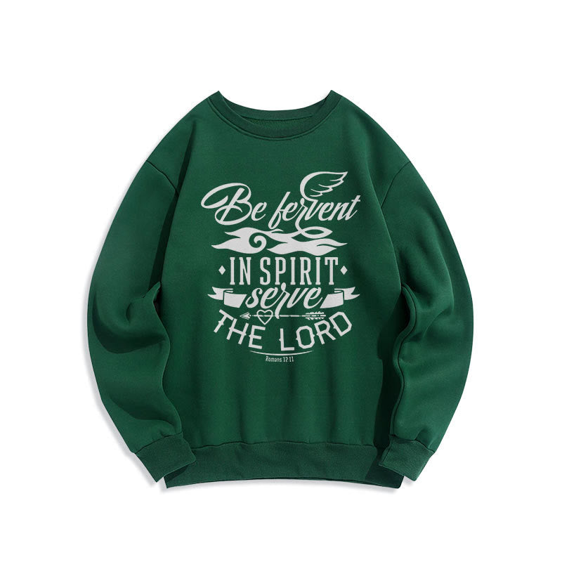 Christianartworkshop Style moderne Soyez fervent dans l'esprit Sweat-shirt en polyester doublé polaire - Vert - 2XL - image 20