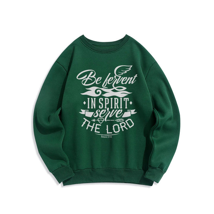 Christianartworkshop Style moderne Soyez fervent dans l'esprit Sweat-shirt en polyester doublé polaire - Vert - 2XL - image 20