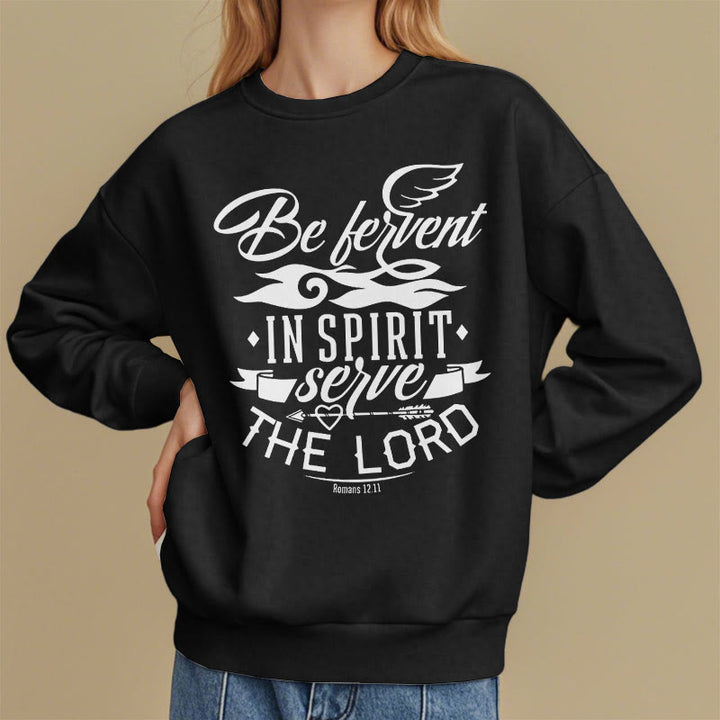 Christianartworkshop Style moderne Soyez fervent dans l'esprit Sweat-shirt en polyester doublé polaire - image 8