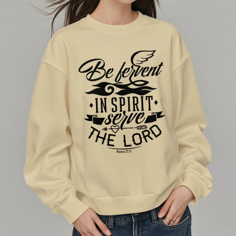Christianartworkshop Style moderne Soyez fervent dans l'esprit Sweat-shirt en polyester doublé polaire - image 12