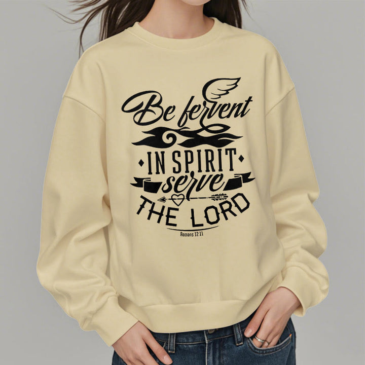 Christianartworkshop Style moderne Soyez fervent dans l'esprit Sweat-shirt en polyester doublé polaire - image 12