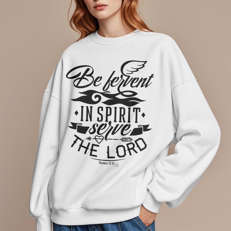 Christianartworkshop Style moderne Soyez fervent dans l'esprit Sweat-shirt en polyester doublé polaire - image 2
