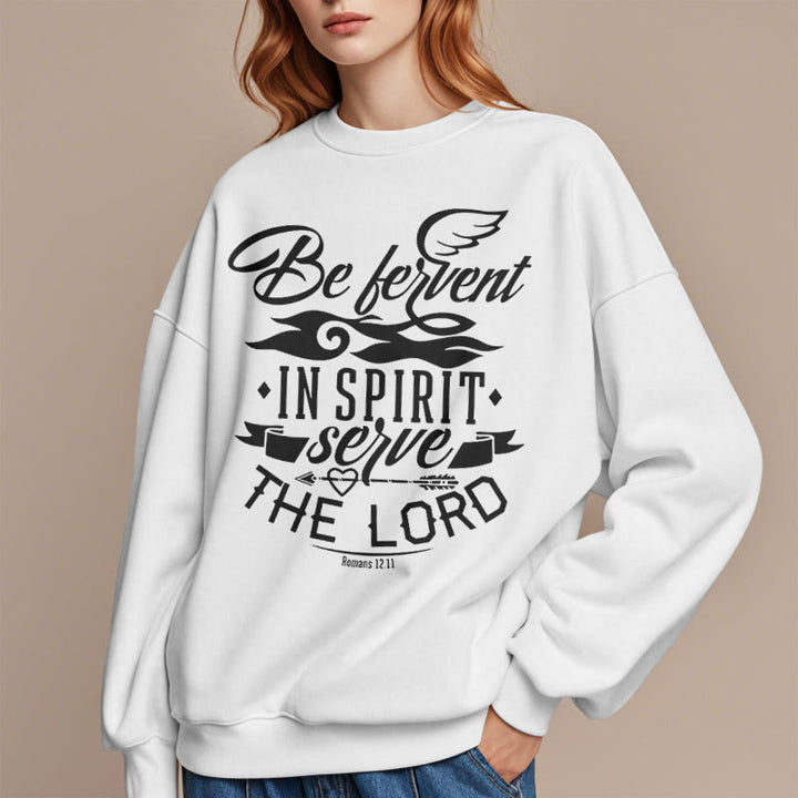 Christianartworkshop Style moderne Soyez fervent dans l'esprit Sweat-shirt en polyester doublé polaire - image 2