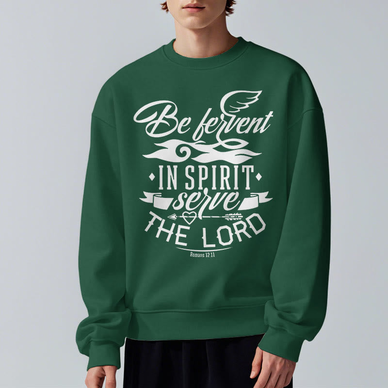 Christianartworkshop Style moderne Soyez fervent dans l'esprit Sweat-shirt en polyester doublé polaire - image 23
