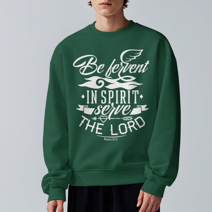 Christianartworkshop Style moderne Soyez fervent dans l'esprit Sweat-shirt en polyester doublé polaire - image 23