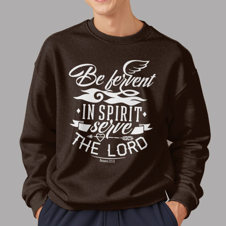 Christianartworkshop Style moderne Soyez fervent dans l'esprit Sweat-shirt en polyester doublé polaire - image 18