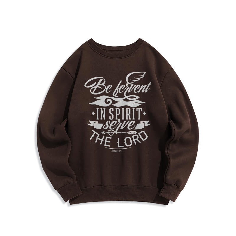 Christianartworkshop Style moderne Soyez fervent dans l'esprit Sweat-shirt en polyester doublé polaire - Brun - 2XL - image 15