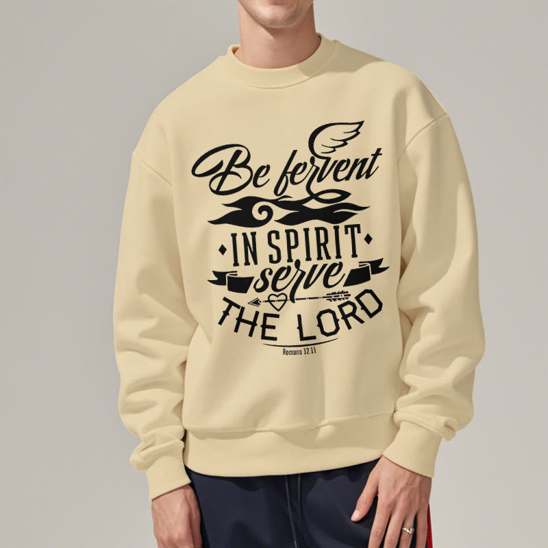 Christianartworkshop Style moderne Soyez fervent dans l'esprit Sweat-shirt en polyester doublé polaire - image 13