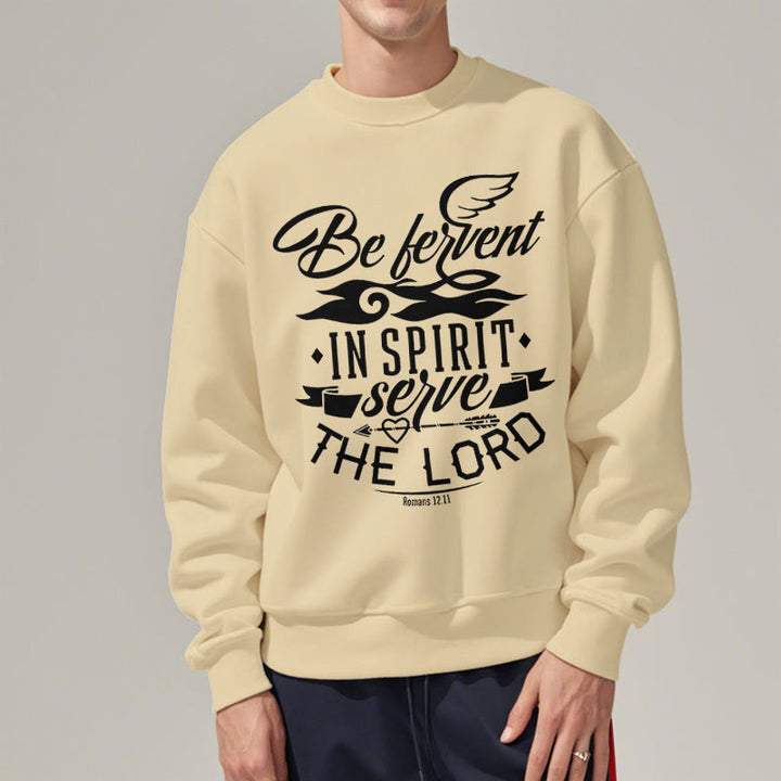 Christianartworkshop Style moderne Soyez fervent dans l'esprit Sweat-shirt en polyester doublé polaire - image 13