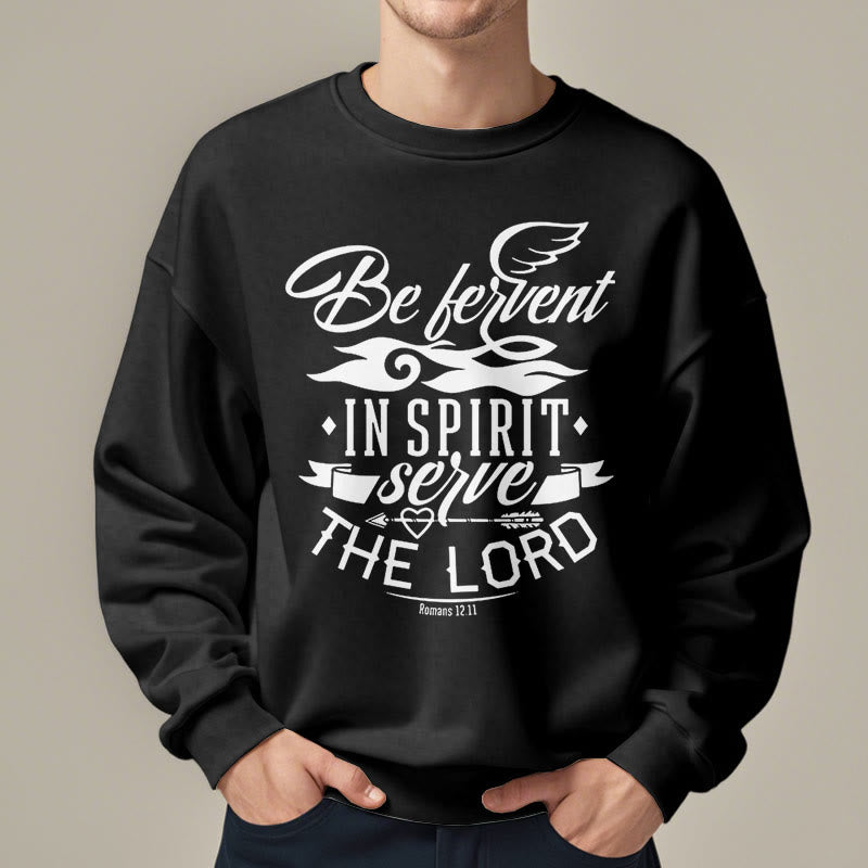 Christianartworkshop Style moderne Soyez fervent dans l'esprit Sweat-shirt en polyester doublé polaire - image 7