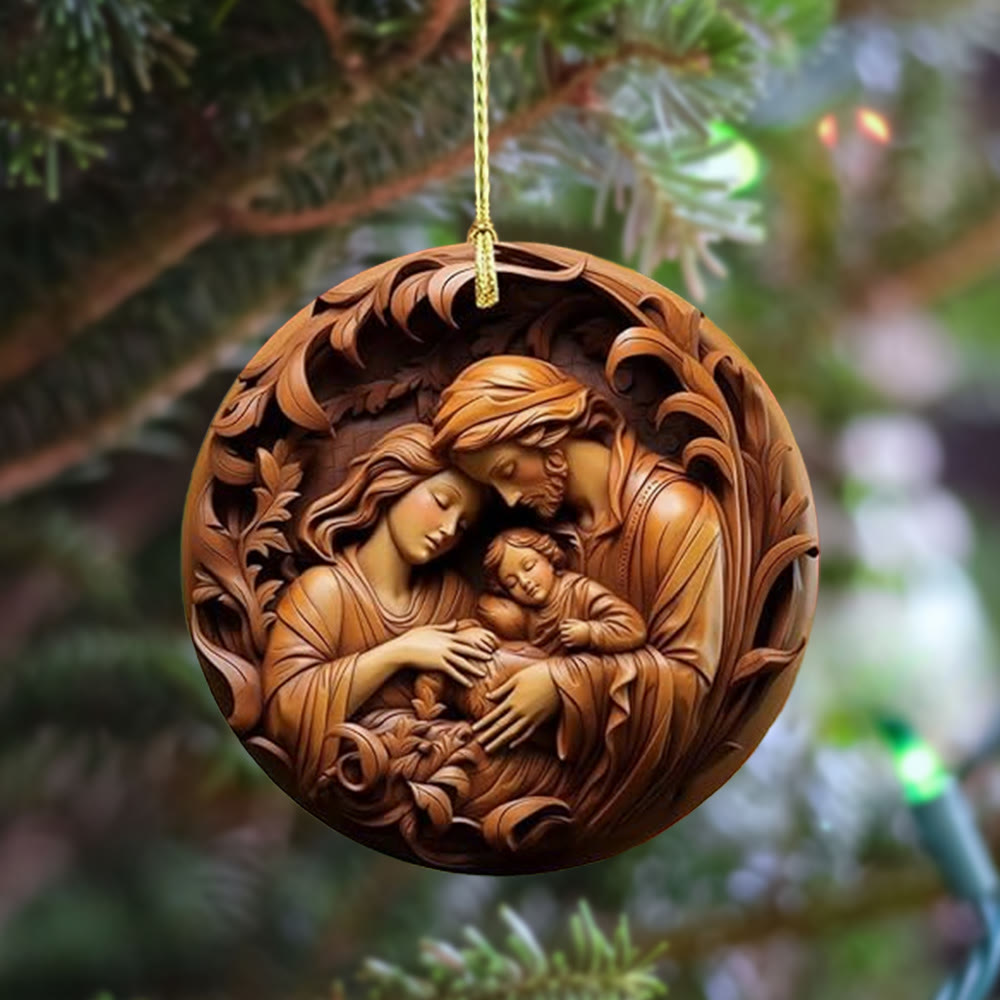 Christianartworkshop Décorations de Noël suspendues de style rétro Nativité A - image 4