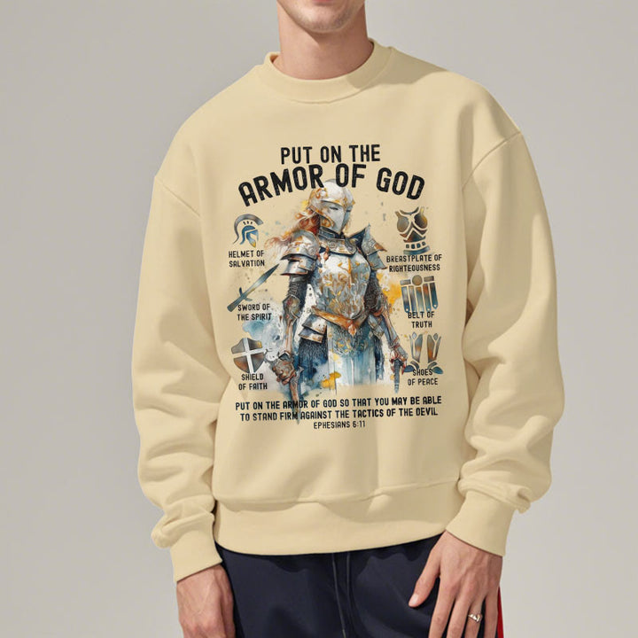 Sweat-shirt en polyester doublé polaire « Christianartworkshop » style coloré « Enfile l’armure de Dieu ». - image 13