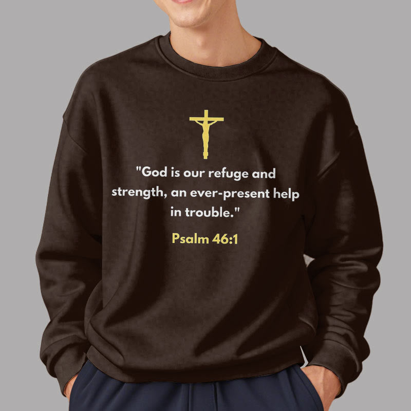 Sweat-shirt en polyester doublé polaire style classique Christianartworkshop « Dieu est notre refuge et notre force » - image 18