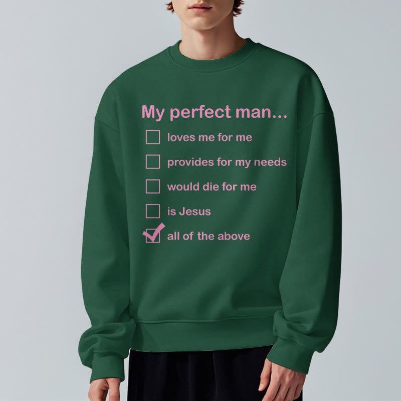 Sweat-shirt Christianartworkshop style moderne « Mon homme parfait est Jésus » doublé polaire en polyester - image 27