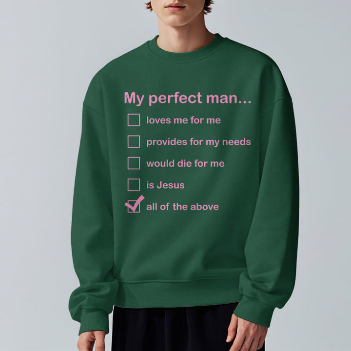 Sweat-shirt Christianartworkshop style moderne « Mon homme parfait est Jésus » doublé polaire en polyester - image 27