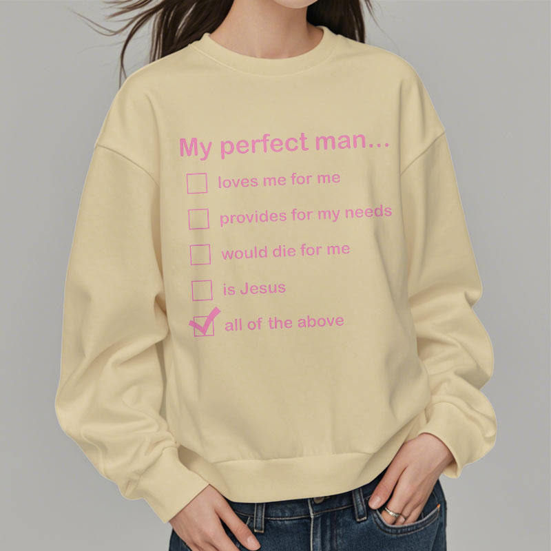 Sweat-shirt Christianartworkshop style moderne « Mon homme parfait est Jésus » doublé polaire en polyester - image 17